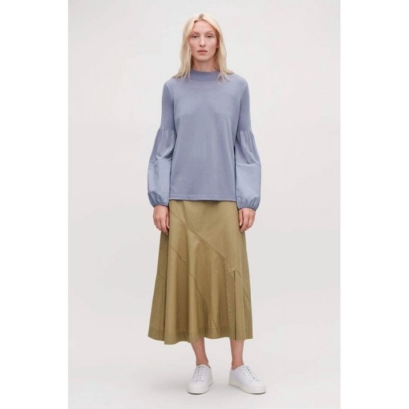 COS Tops - COS Light Blue Balloon-Sleeve Blouse